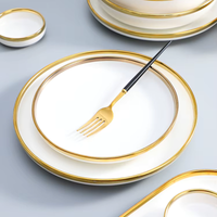 Gold Inlay Porcelain Dinner Set | 4, 6 or 8 Place Settings thumbnail 2