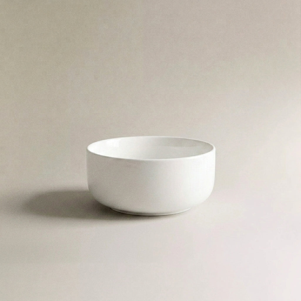 White Stoneware Dinner Set | Handcrafted Ceramic - View 5