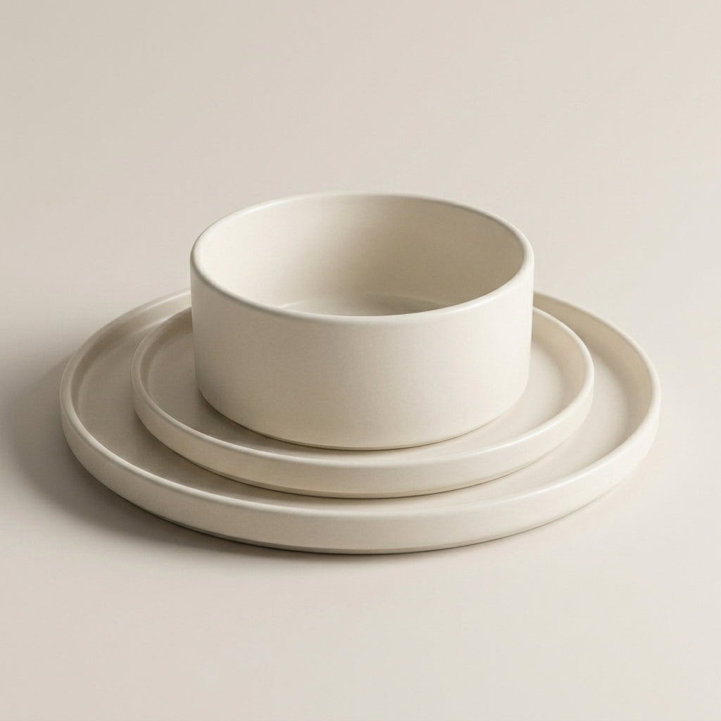 Heirloom Stoneware Dinner Set | Soft Cream - View 5