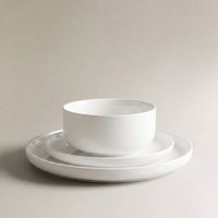 White Stoneware Dinner Set | Handcrafted Ceramic thumbnail 3