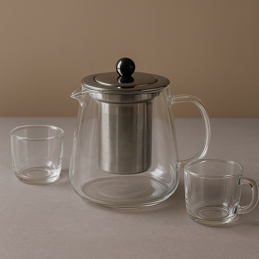 Glass Teapot with Infuser – Heat-Resistant Clear Teaware for Loose Leaf Tea 750ml - View 2
