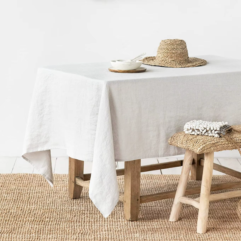 Pure Linen Tablecloth — Natural Fibre - View 4