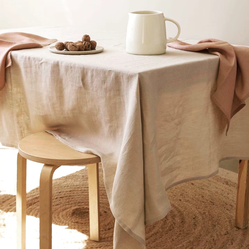 Pure Linen Tablecloth — Natural Fibre