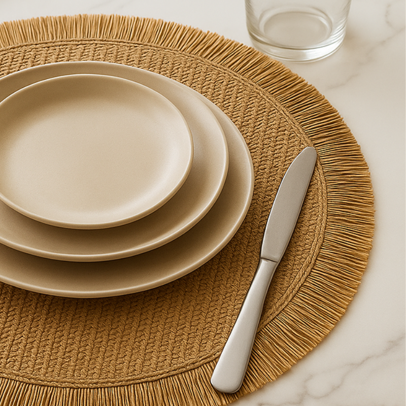 Woven Paper Placemats – Durable Non-Slip Table Set of 4 — image 2