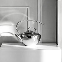 Stainless Steel Tea Set – Teapot, Cups & Tray - Petal Collection thumbnail 3