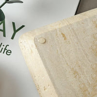 Natural Marble Tray – Beige Travertine Plate for Serving & Decor Organisation thumbnail 7