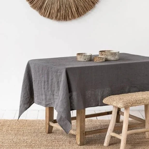 Pure Linen Tablecloth — Natural Fibre — image 6